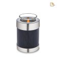 T523   Tealight Urn Pearl Midnight & Bru Pewter on Sale