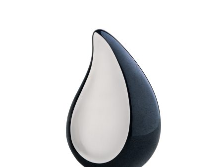 P580   TearDrop Medium Urn Midnight & Bru Pewter Fashion