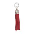 Moxie Scarlet Red Faux Suede Tassel, 2.25  with Silver HardWear on Sale