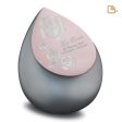 A584   Drop Standard Adult Urn French Grey & Bru RoseGold For Discount