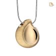 PD1021   TearDrop Ashes Pendant Pol & Bru Gold Vermeil For Discount