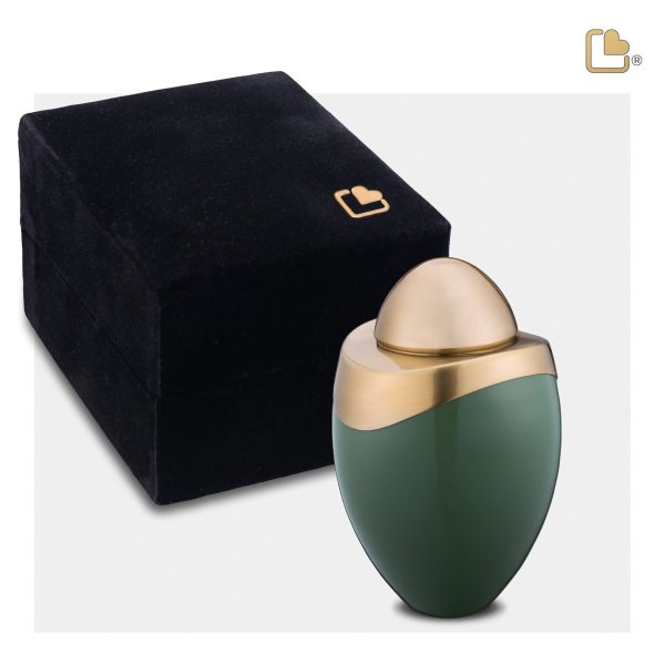 K362   Amore Keepsake Urn Sage Green & Bru Gold For Discount