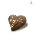 P639M   Medium Heart Pet Urn Pearl Bronze & Bru Gold Hot on Sale