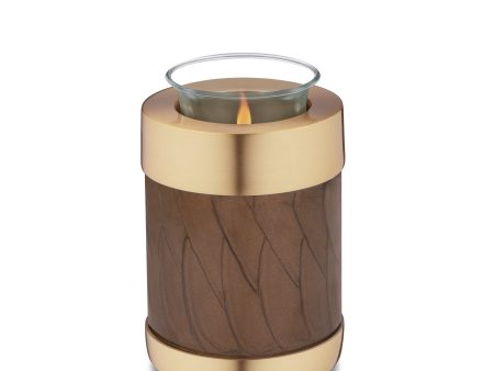 T652   Tealight Urn Pearl Bronze & Bru Gold Online Sale