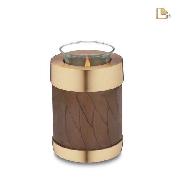 T652   Tealight Urn Pearl Bronze & Bru Gold Online Sale