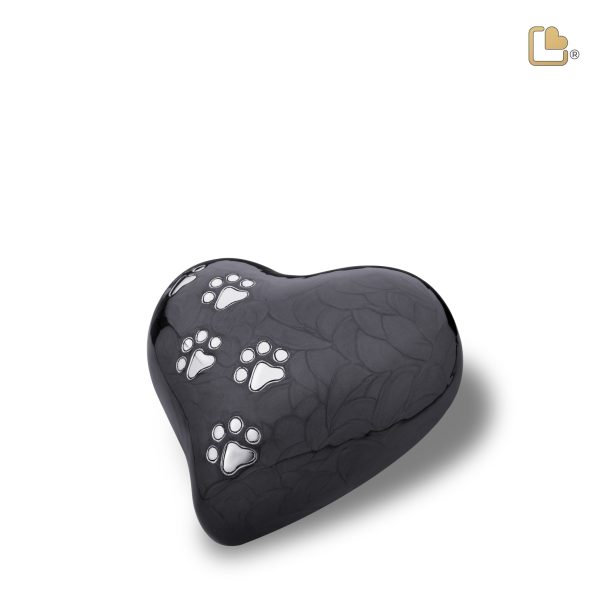 P640M   Medium Heart Pet Urn Pearl Midnight & Bru Pewter Online now