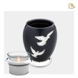 T270   Nirvana Adieu Tealight Urn Midnight & Pol Silver Supply