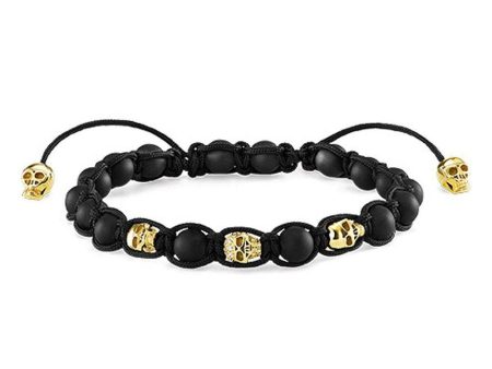 Bracelet in Obsidian and Gold Online now