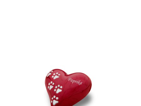 P637K   Keepsake Heart Pet Urn Pearl Red & Bru Pewter on Sale