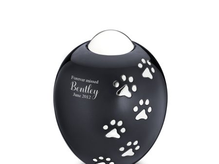 P636L   Adore Large Pet Urn Midnight & Pol Silver Hot on Sale