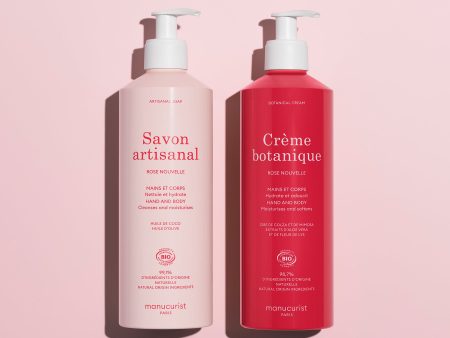 Cosmos Organic Rose Botanical Cream & Artisan Soap Duo For Sale