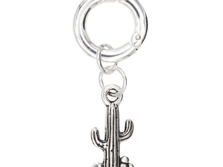 Cactus Charm in Silver Online Sale