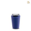 K1072   Crescent Tall Keepsake Urn Navy & Pol Silver For Cheap