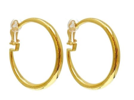 Classic Round Hoop Clip Earrings Online