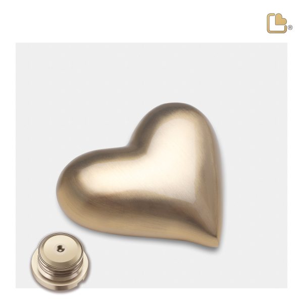 K600   Heart Keepsake Urn Bru Gold Online Sale