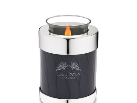 T666   Tealight Urn Pearl Midnight & Pol Silver Discount