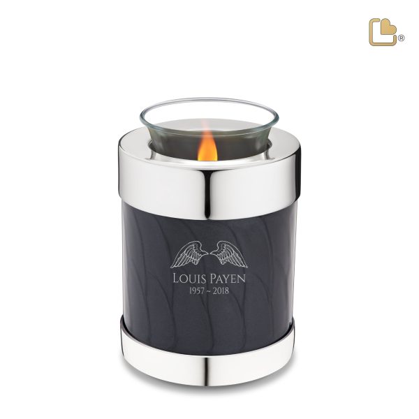 T666   Tealight Urn Pearl Midnight & Pol Silver Discount