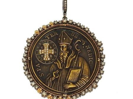 Large St Benedict Medal with Diamond Cross Online