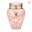 A281   BlessingBirds Standard Adult Urn Pearl Pink & Pol Gold Discount