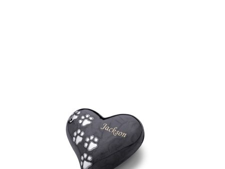 P640K   Keepsake Heart Pet Urn Pearl Midnight & Bru Pewter Discount