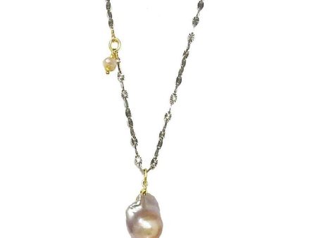 Pearls on Pewter Chain Fashion