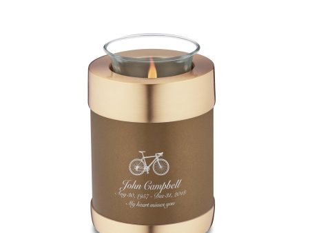 T651   Tealight Urn Bronze & Bru Gold Sale