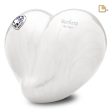 A1003   LoveHeart Standard Adult Urn Pearl White & Pol Silver w Crystal on Sale