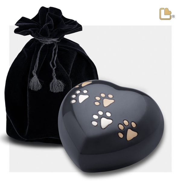 P631M   Medium Heart Pet Urn Midnight & Bru Pewter Online