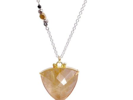 Rutilated Quartz Pyramid Necklace Discount