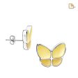 ER1203   Wings of Hope Stud Earrings Pearl Yellow & Pol Silver Online Sale