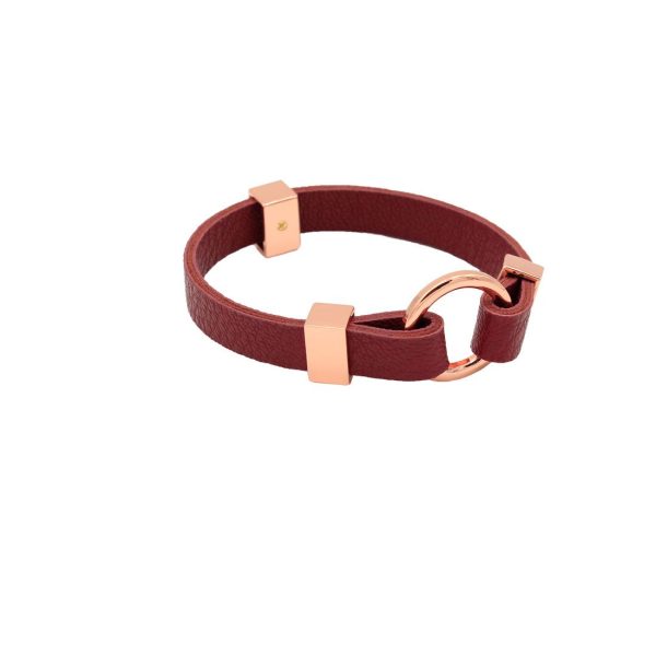 Red Wine Avril Edge Mens Bracelet in 3 metal tones-Wholesale Online now