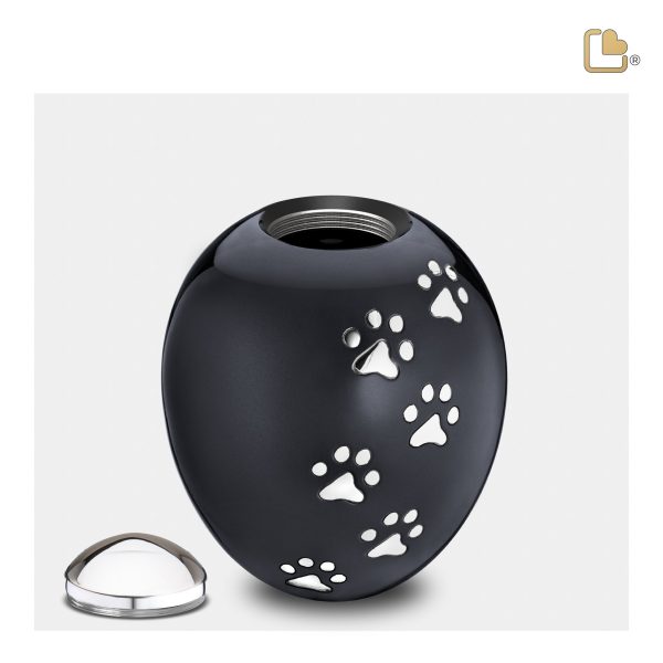 P636L   Adore Large Pet Urn Midnight & Pol Silver Hot on Sale