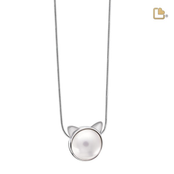 PD1420   CatPearl Ashes Pendant Pol Silver For Cheap