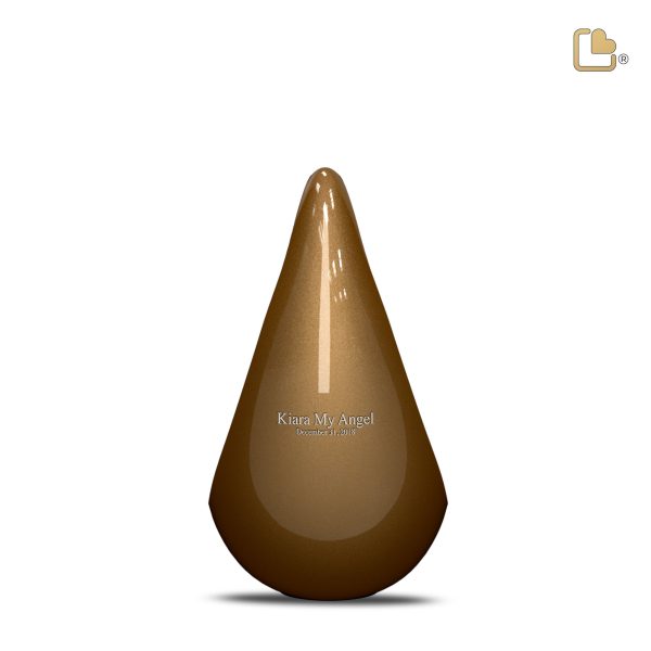 P581   TearDrop Medium Urn Bronze & Hmd Gold Discount