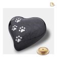 P640M   Medium Heart Pet Urn Pearl Midnight & Bru Pewter Online now