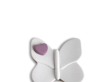 CK180   Butterfly with Heart Accent Keepsake Urn White & Berry Sale