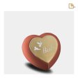 H587   Drop Heart Keepsake Urn Terracota & Bru Gold Online Hot Sale