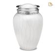 A297   Blessing Standard Adult Urn Pearl White & Pol Silver Supply