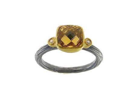 Citrine Ring with Diamond For Cheap