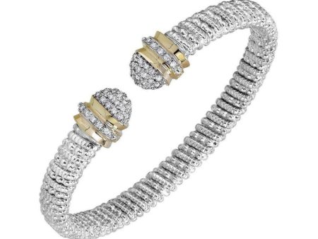 Open Bracelet  Gold and Diamond Tips For Cheap