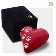 P637K   Keepsake Heart Pet Urn Pearl Red & Bru Pewter on Sale