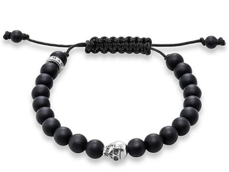 Adjustable Scull Bracelet with Skulls Online now