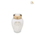 K290   Blessing Keepsake Urn Pearl White & Bru Gold Cheap