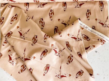 Magic Of Yosemite – Wise Owl - Blush Metallic Fabric Fashion