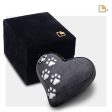 P640K   Keepsake Heart Pet Urn Pearl Midnight & Bru Pewter Discount