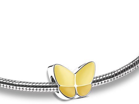 BD2093   Wings of Hope Ashes Bead Pearl Yellow & Pol Silver Cheap