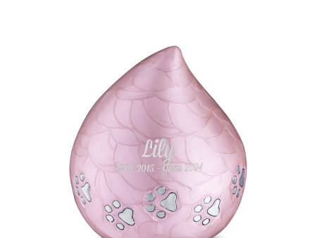 P644M   LoveDrop Medium Pet Urn Pink & Bru Pewter Hot on Sale