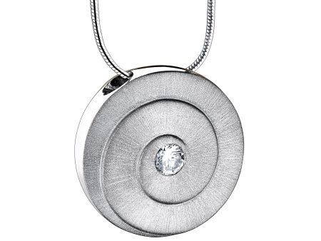 PD1060   Eternity Ashes Pendant Bru Silver w Zirconia Online Sale