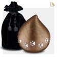 P634M   LoveDrop Medium Pet Urn Pearl Bronze & Bru Pewter For Sale