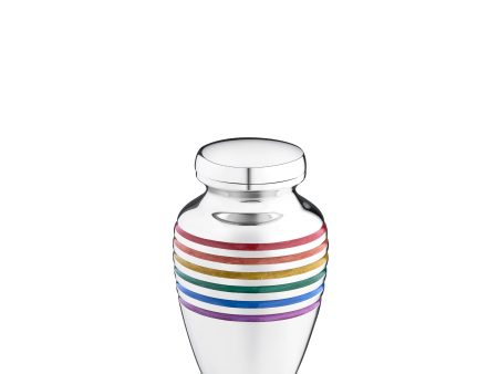 K222   Pride Rainbow Keepsake Urn Pol Silver Cheap